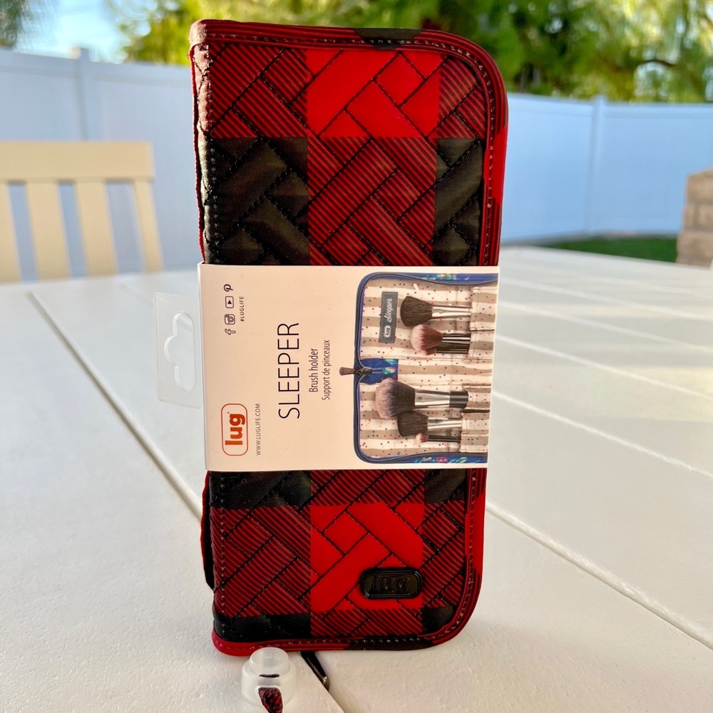 Lug Sleeper Brush Holder (Buffalo Check Red) NWT